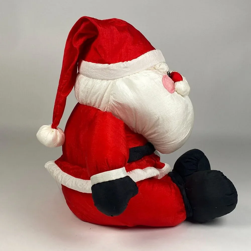Vintage Chosun Santa Claus Nylon Plush Stuffed Toy Christmas Holiday Decor